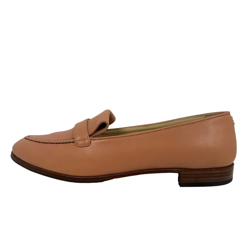 Sarah Flint Alysia Loafer Italian Leather Almond Toe Pink Handmade 10.5 EU 41.5